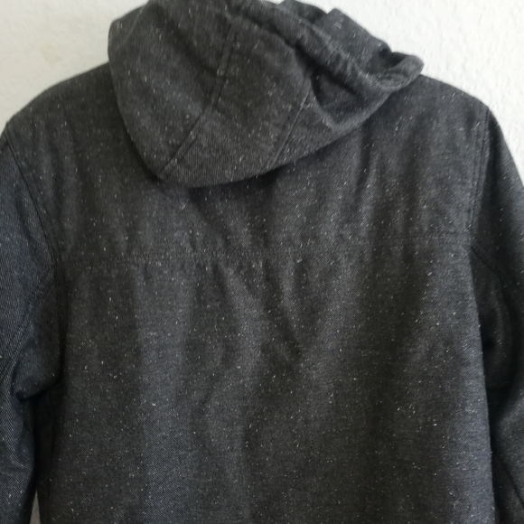 Quiksilver Gray Denim Winter Jacket Sz S - Picture 10 of 15